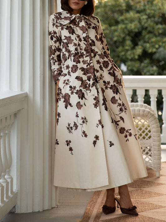 Floral Print Coat