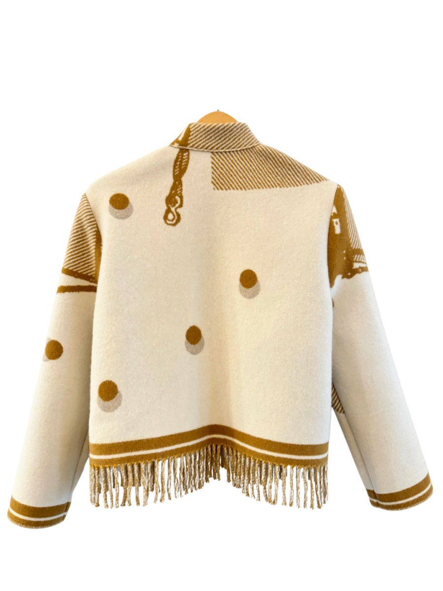 The Brown Wheel Fringe Jacket