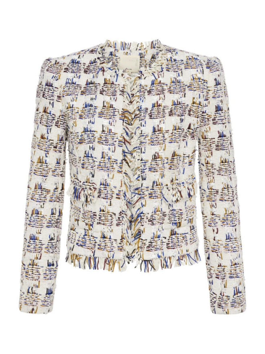 Tweed Open-Front Blazer Jacket