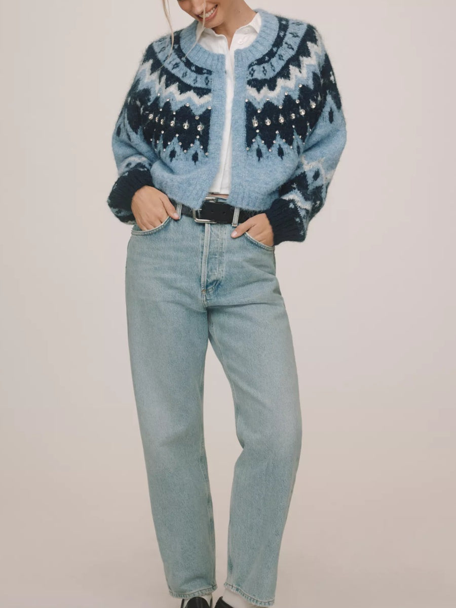 Cropped Cardigan Sweater