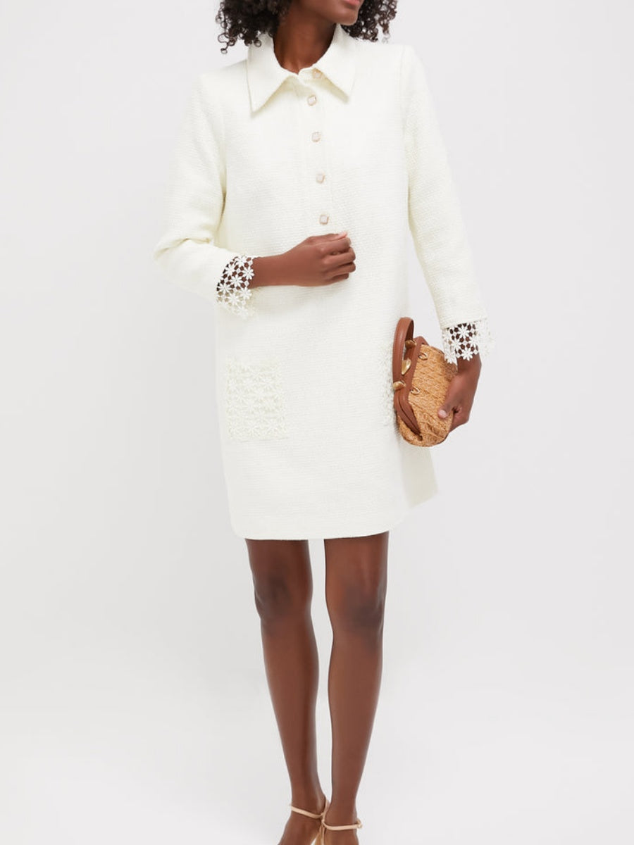 Cream Tweed Dress