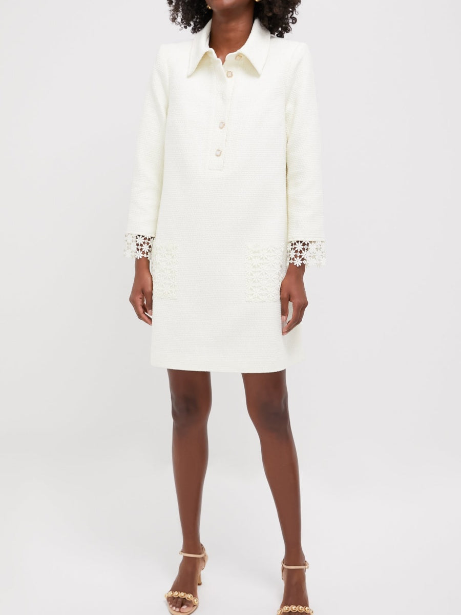 Cream Tweed Dress