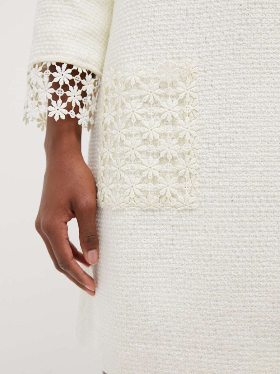Cream Tweed Dress