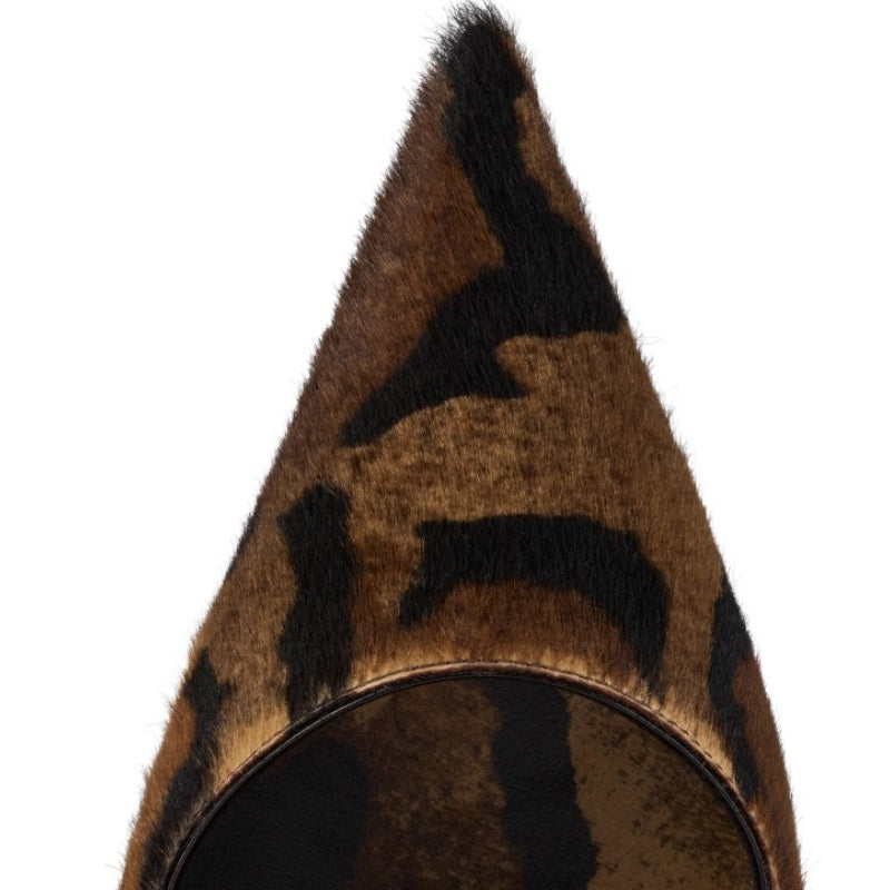 Printed Hairy Calf Leather Shoes