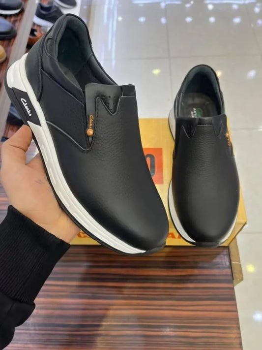 Men's Solid Color Leather Shoes