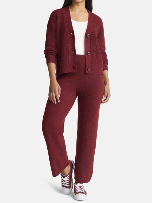 Women's Cardigan & Pants Sweater Set