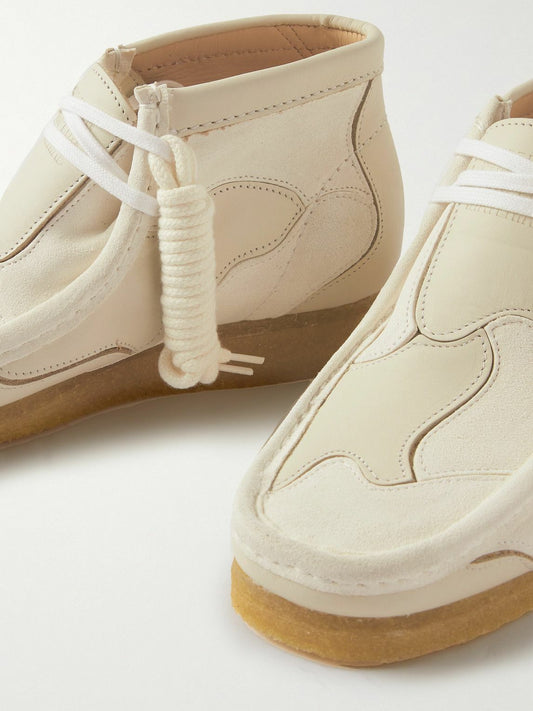 Black Patch Desert Boots