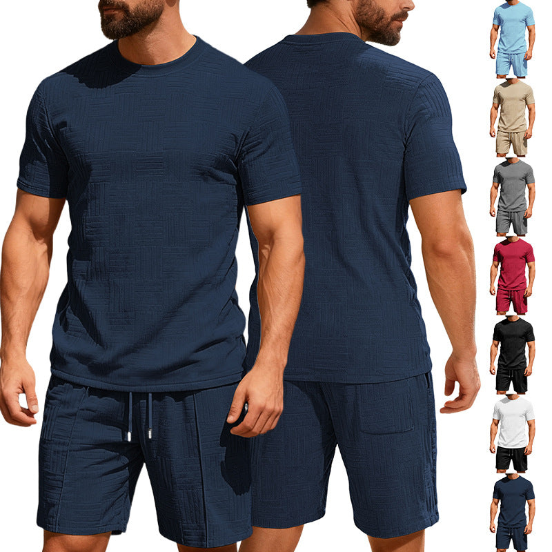 Loose-Fitting Short-Sleeved Shorts Tracksuit