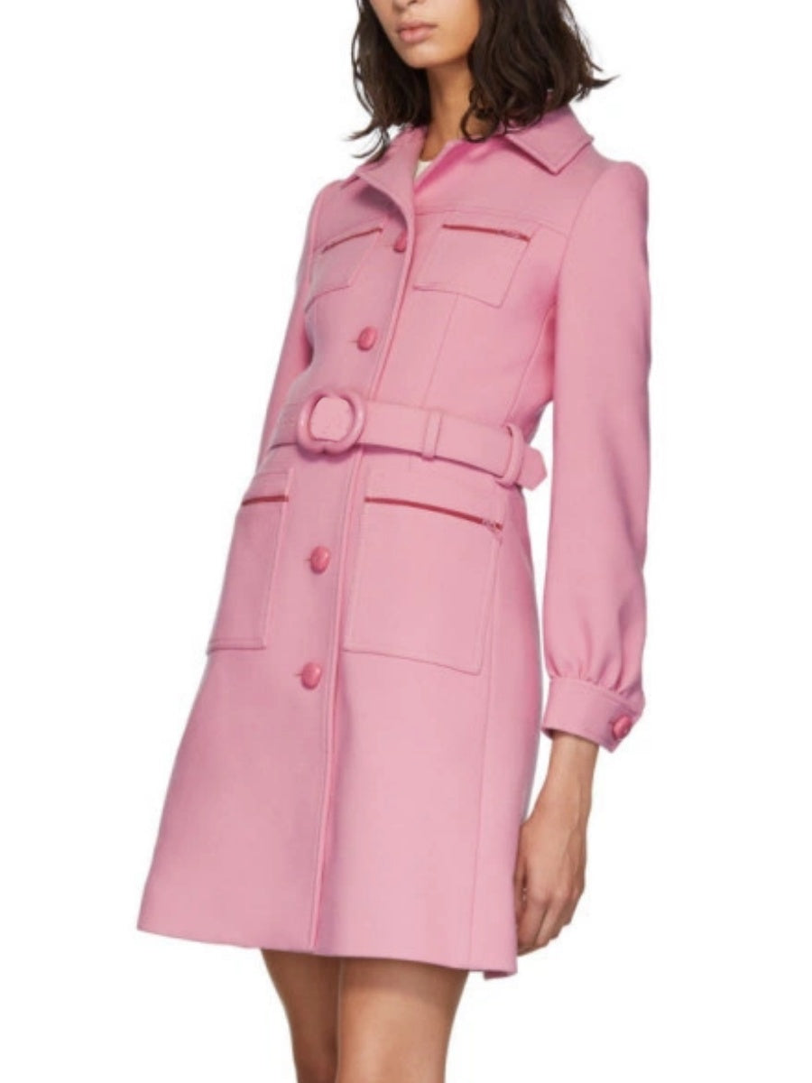 Pink Wool Short Coat