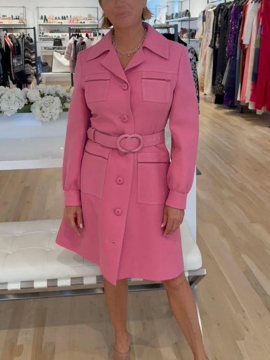 Pink Wool Short Coat