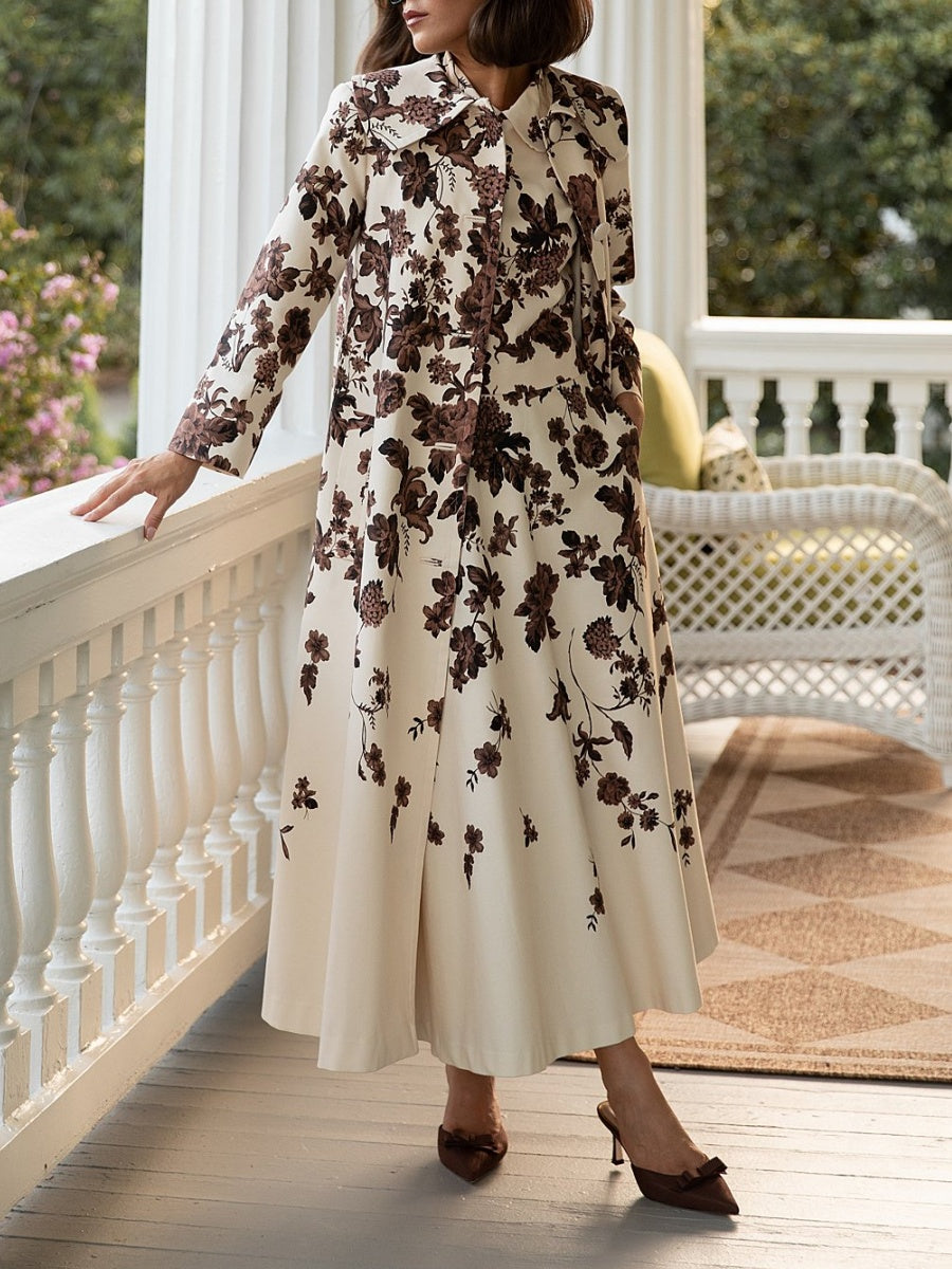 Floral Print Coat