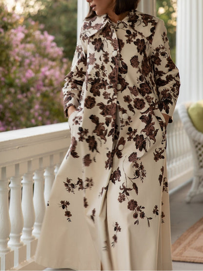 Floral Print Coat