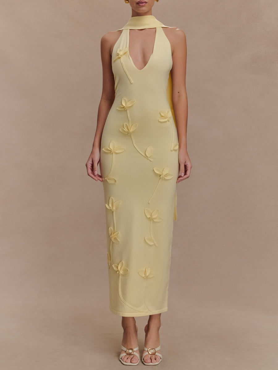 Floral Knit Midi Dress