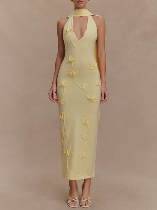 Floral Knit Midi Dress