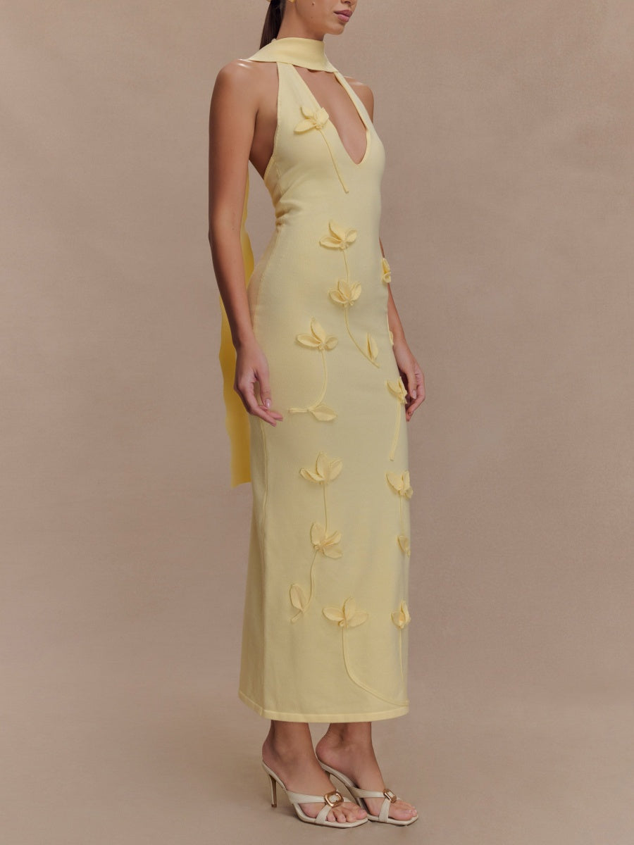 Floral Knit Midi Dress