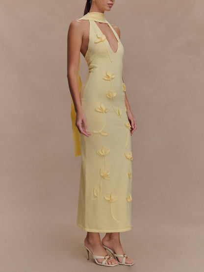 Floral Knit Midi Dress