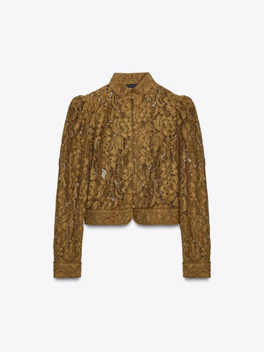 LACE JACKET WITH BALLOON SLEEVES