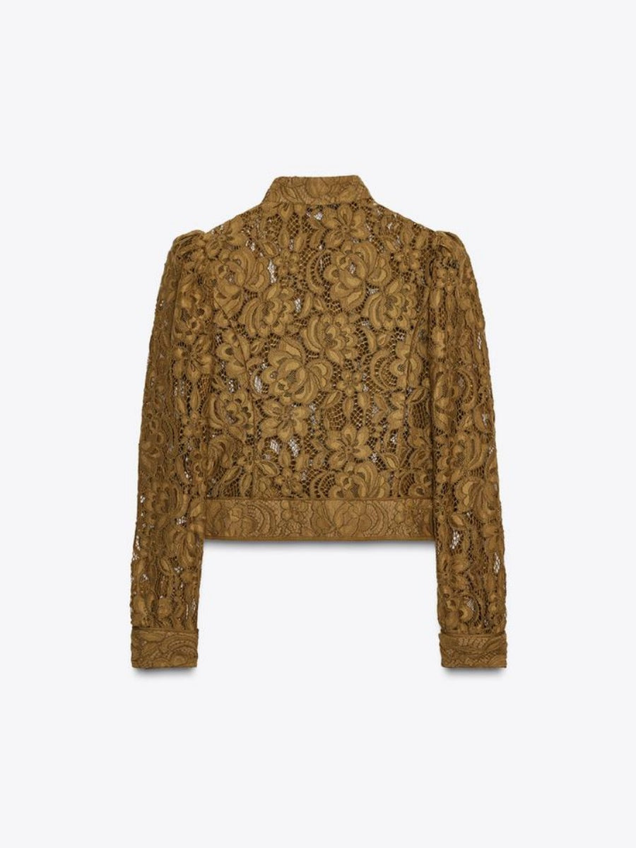 LACE JACKET WITH BALLOON SLEEVES