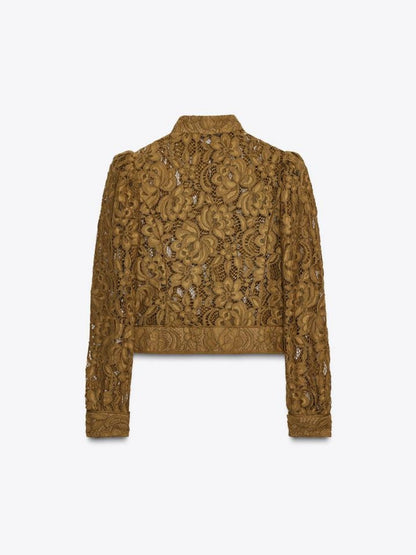 LACE JACKET WITH BALLOON SLEEVES