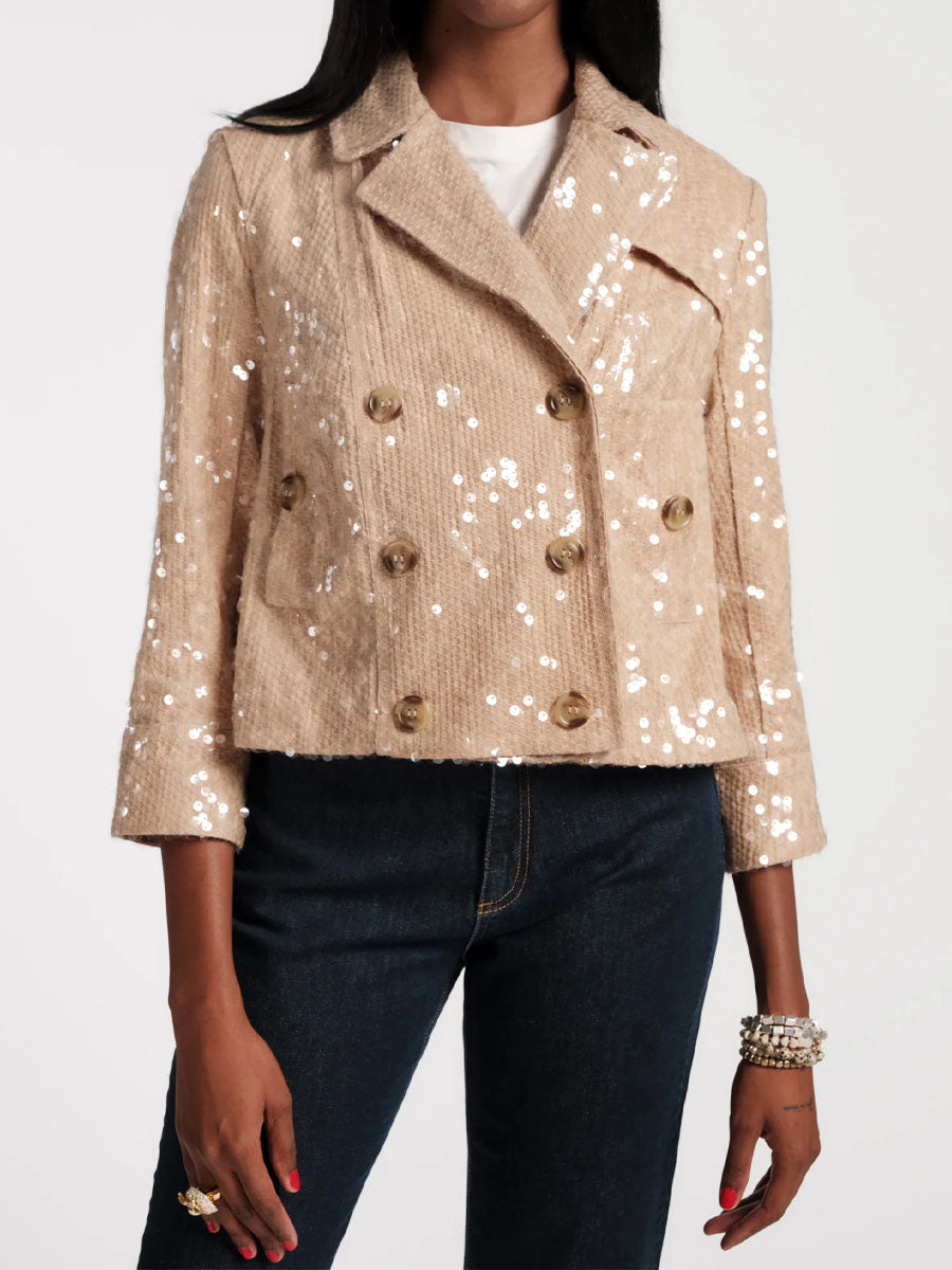 Sequin Moto Jacket
