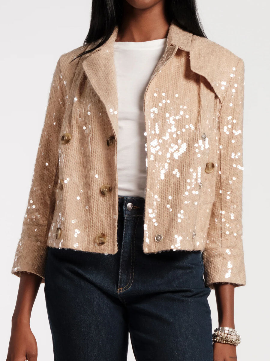 Sequin Moto Jacket
