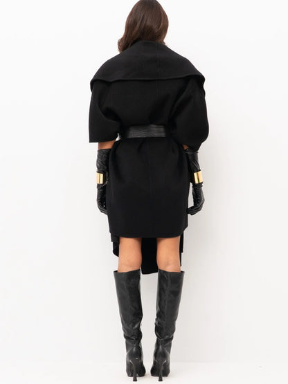 Asymmetrical Hem Coat