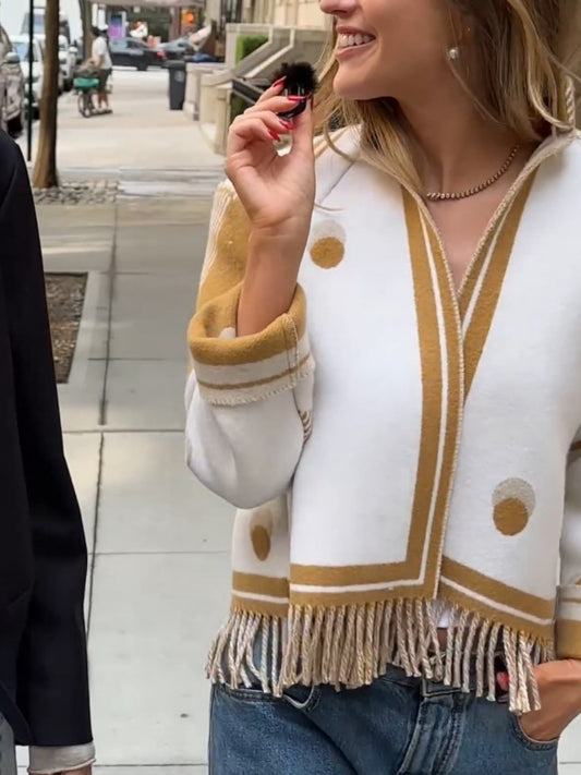 The Brown Wheel Fringe Jacket