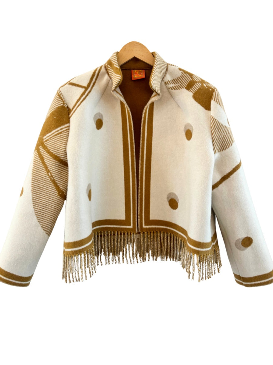 The Brown Wheel Fringe Jacket