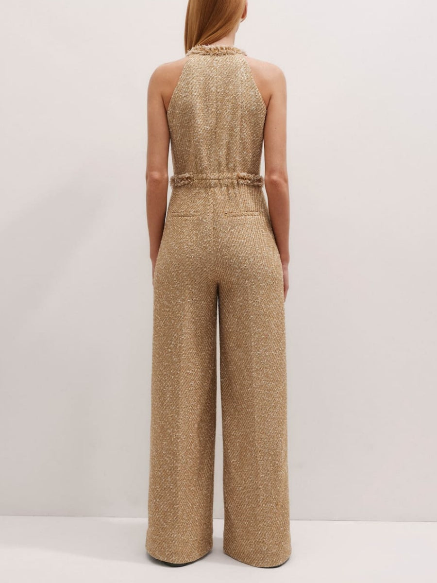 Metallic Tweed Jumpsuit