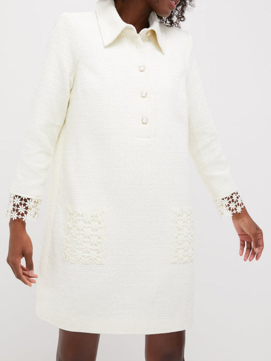 Cream Tweed Dress