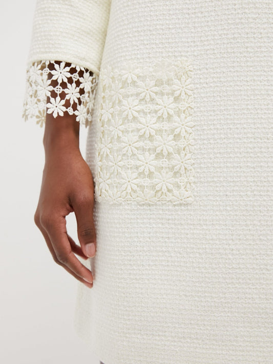 Cream Tweed Dress
