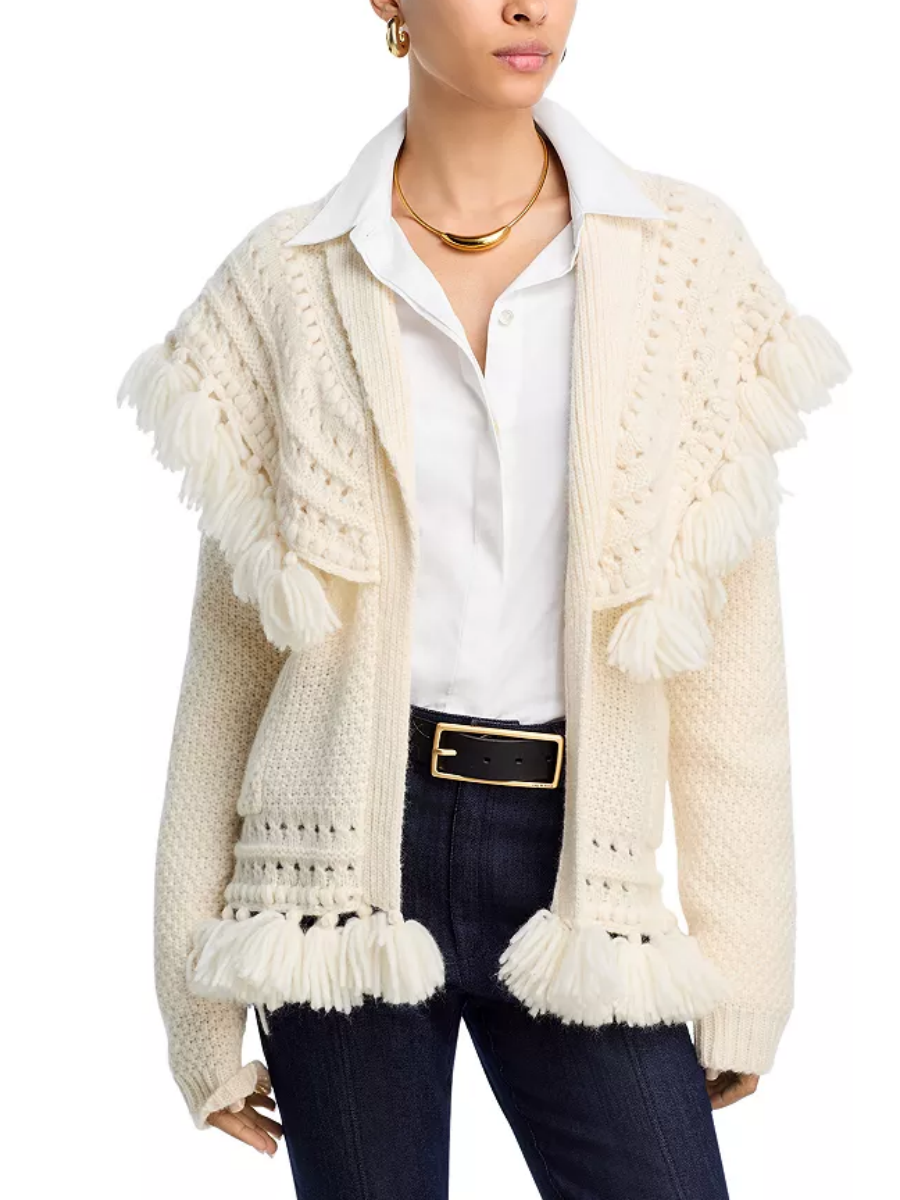 Tassels Trim Cardigan