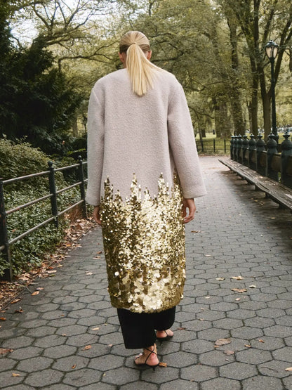 Wool Sequin Coat