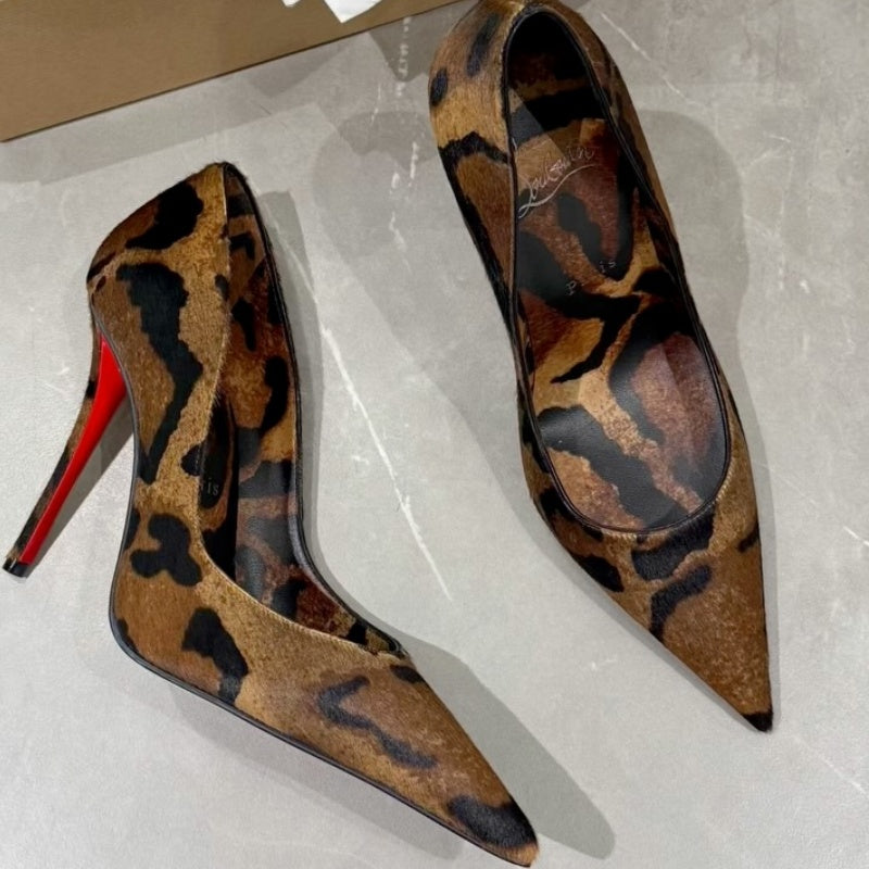 Printed Hairy Calf Leather Shoes