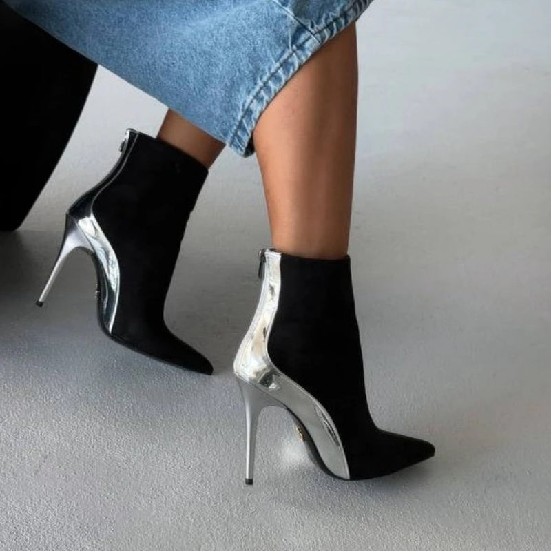 Classic Back Zipper Suede Boots