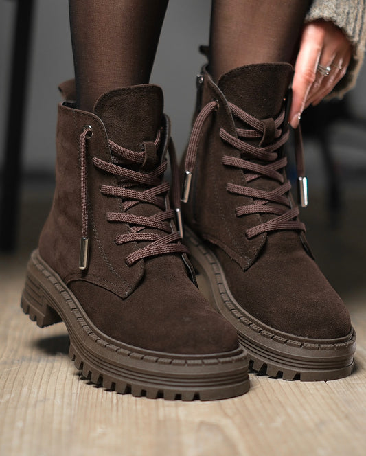 Italian Suede Chocolate Boots