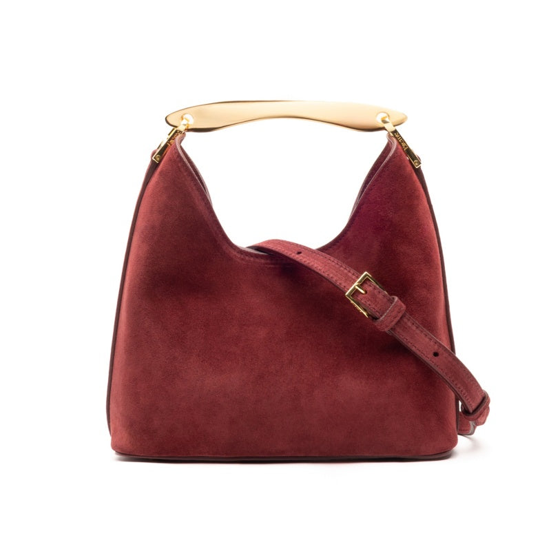 Small Boomerang Suede Bag
