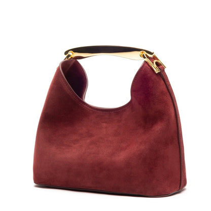 Small Boomerang Suede Bag