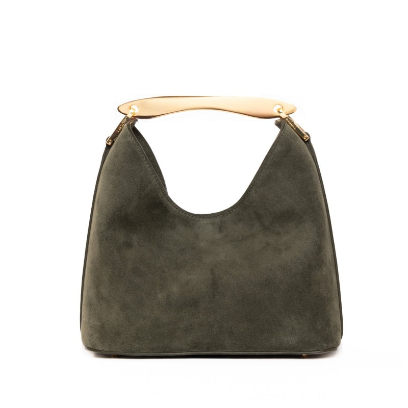 Small Boomerang Suede Bag