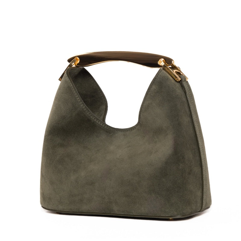 Small Boomerang Suede Bag
