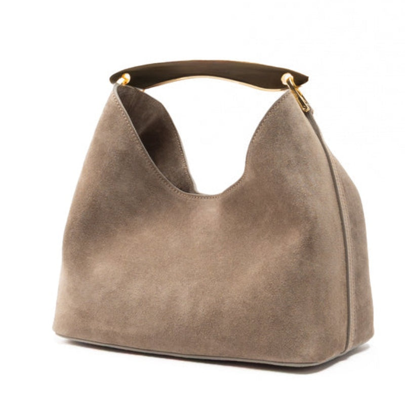 Small Boomerang Suede Bag