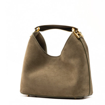 Small Boomerang Suede Bag
