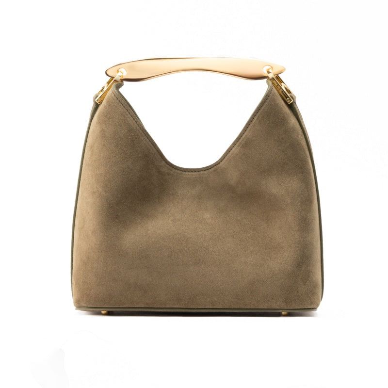 Small Boomerang Suede Bag