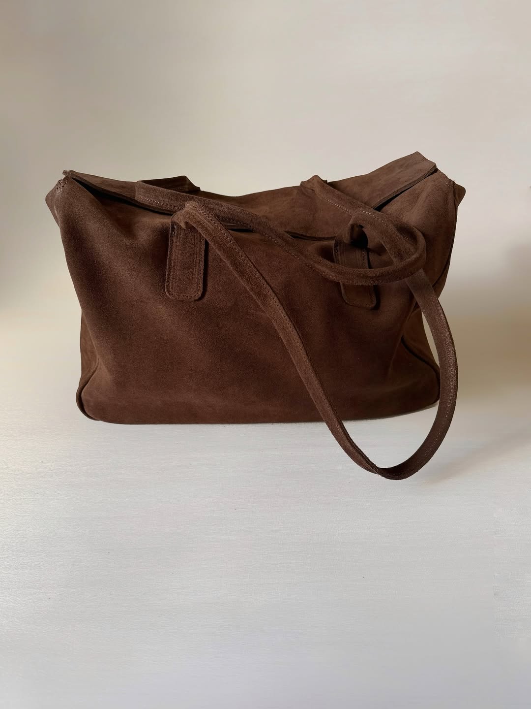 Natural Suede Box Bag