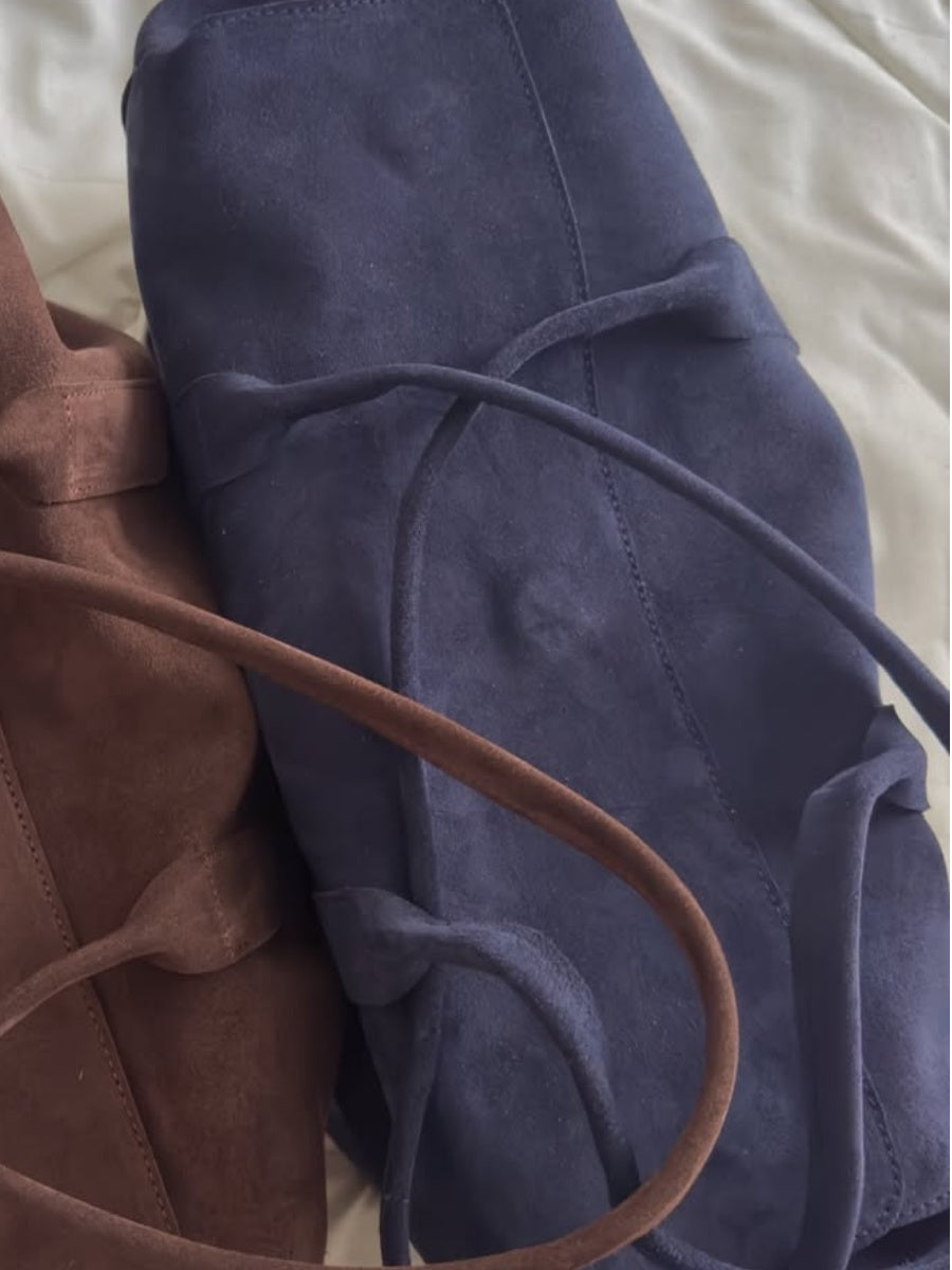 Natural Suede Box Bag