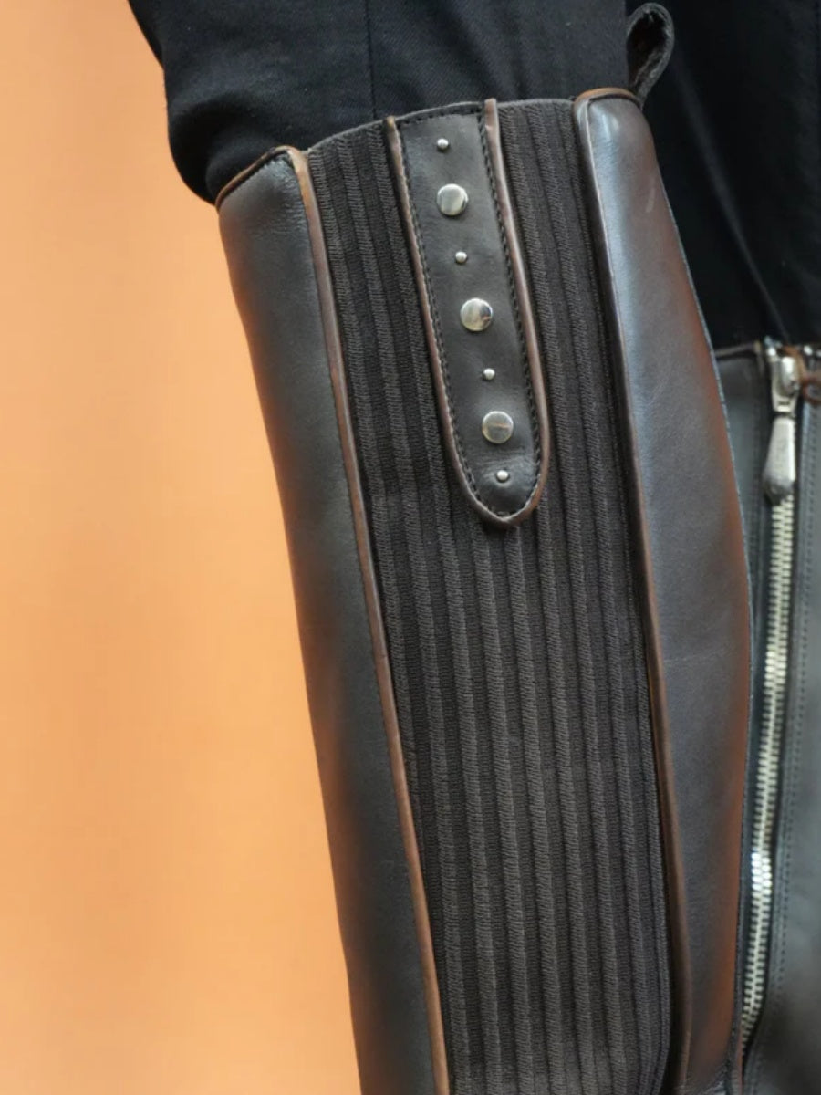 Tall Dark Brown Boot With Crystals