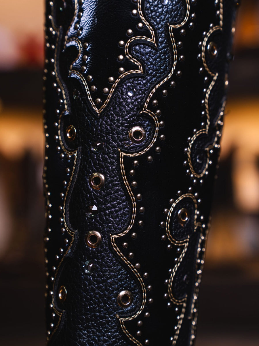 Women’s Python Tall Black Exotic Western Boot