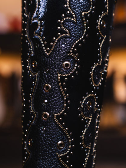 Women’s Python Tall Black Exotic Western Boot