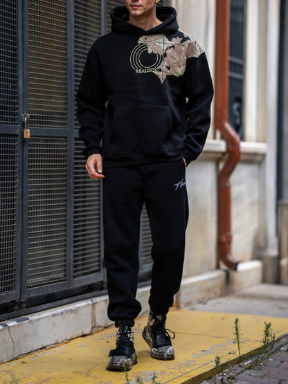 Oversized Sweatshirt with Fluffy Print