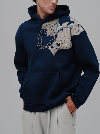 Oversized Sweatshirt with Fluffy Print